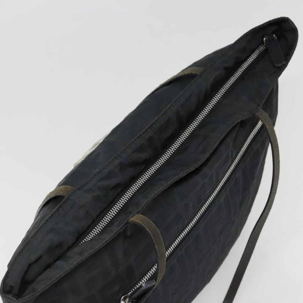 FENDI Zucca Canvas Tote Bag Silver Blackyk15009