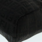 FENDI Zucchino Canvas Hand Bag Silver Blackyk15013