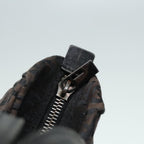FENDI Zucchino Canvas Hand Bag Silver Blackyk15013