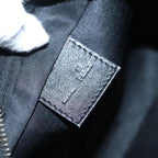 FENDI Zucchino Canvas Hand Bag Silver Blackyk15013