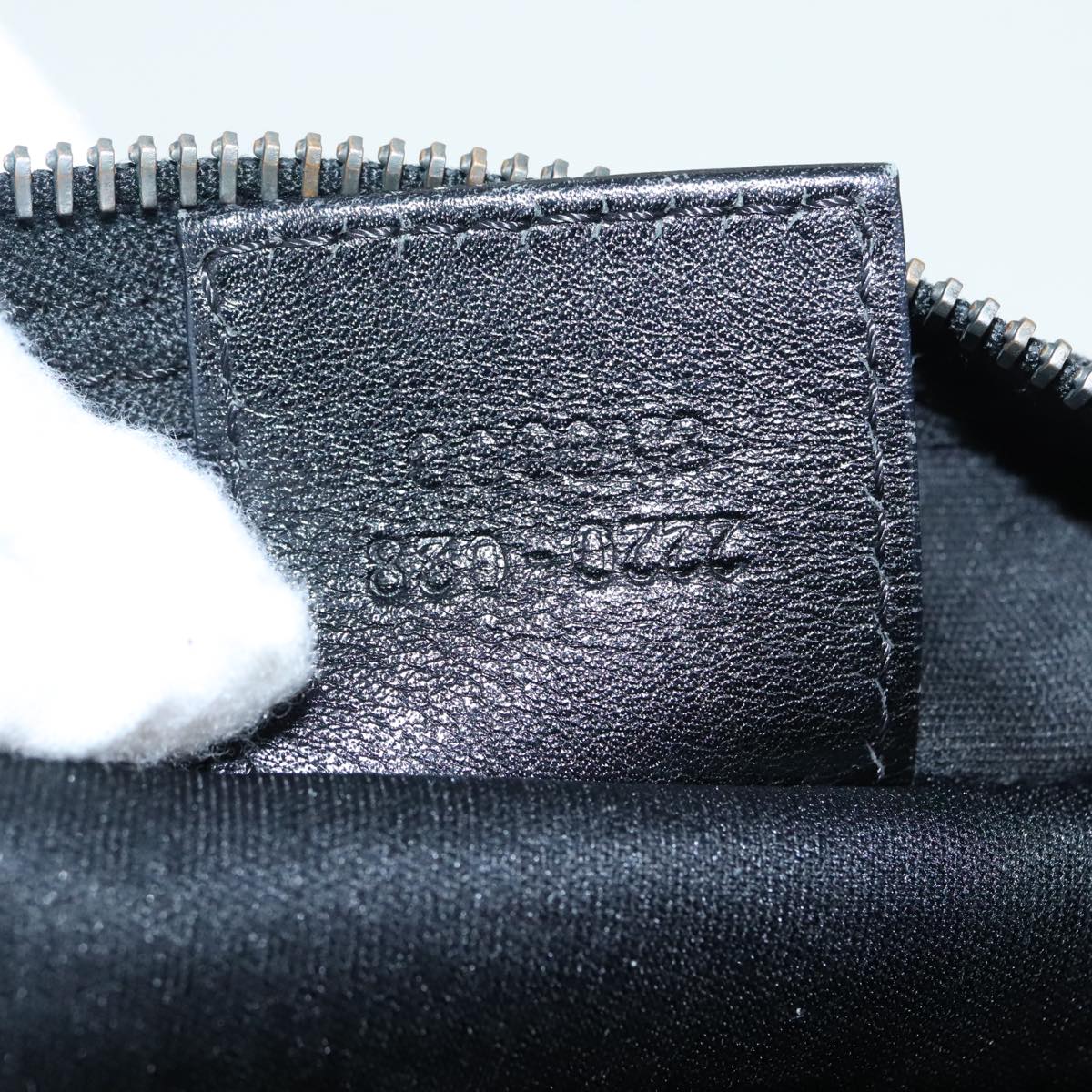 FENDI Zucchino Canvas Hand Bag Silver Blackyk15013