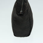 FENDI Zucchino Canvas Hand Bag Silver Blackyk15013