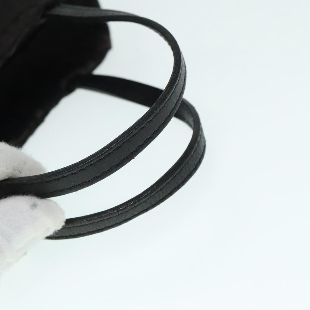 FENDI Zucchino Canvas Hand Bag Silver Blackyk15013