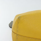 FENDI Celeria Tote Bag Leather Yellow Silveryk15014