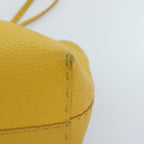 FENDI Celeria Tote Bag Leather Yellow Silveryk15014