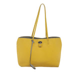 FENDI Celeria Tote Bag Leather Yellow Silveryk15014