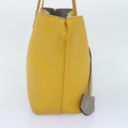 FENDI Celeria Tote Bag Leather Yellow Silveryk15014