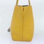 FENDI Celeria Tote Bag Leather Yellow Silveryk15014