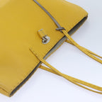 FENDI Celeria Tote Bag Leather Yellow Silveryk15014