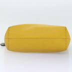 FENDI Celeria Tote Bag Leather Yellow Silveryk15014