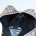 FENDI Hand Bag Canvas Brown Silveryk15027