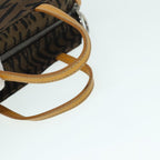 FENDI Hand Bag Canvas Brown Silveryk15027