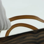 FENDI Hand Bag Canvas Brown Silveryk15027
