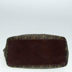 FENDI Zucca Canvas Tote Bag Brown Black Silveryk15049