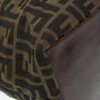 FENDI Zucca Canvas Tote Bag Brown Black Silveryk15049