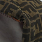 FENDI Zucca Canvas Tote Bag Brown Black Silveryk15049