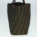 FENDI Zucca Canvas Tote Bag Brown Black Silveryk15049