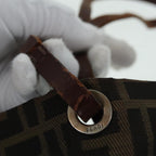FENDI Zucca Canvas Tote Bag Brown Black Silveryk15049