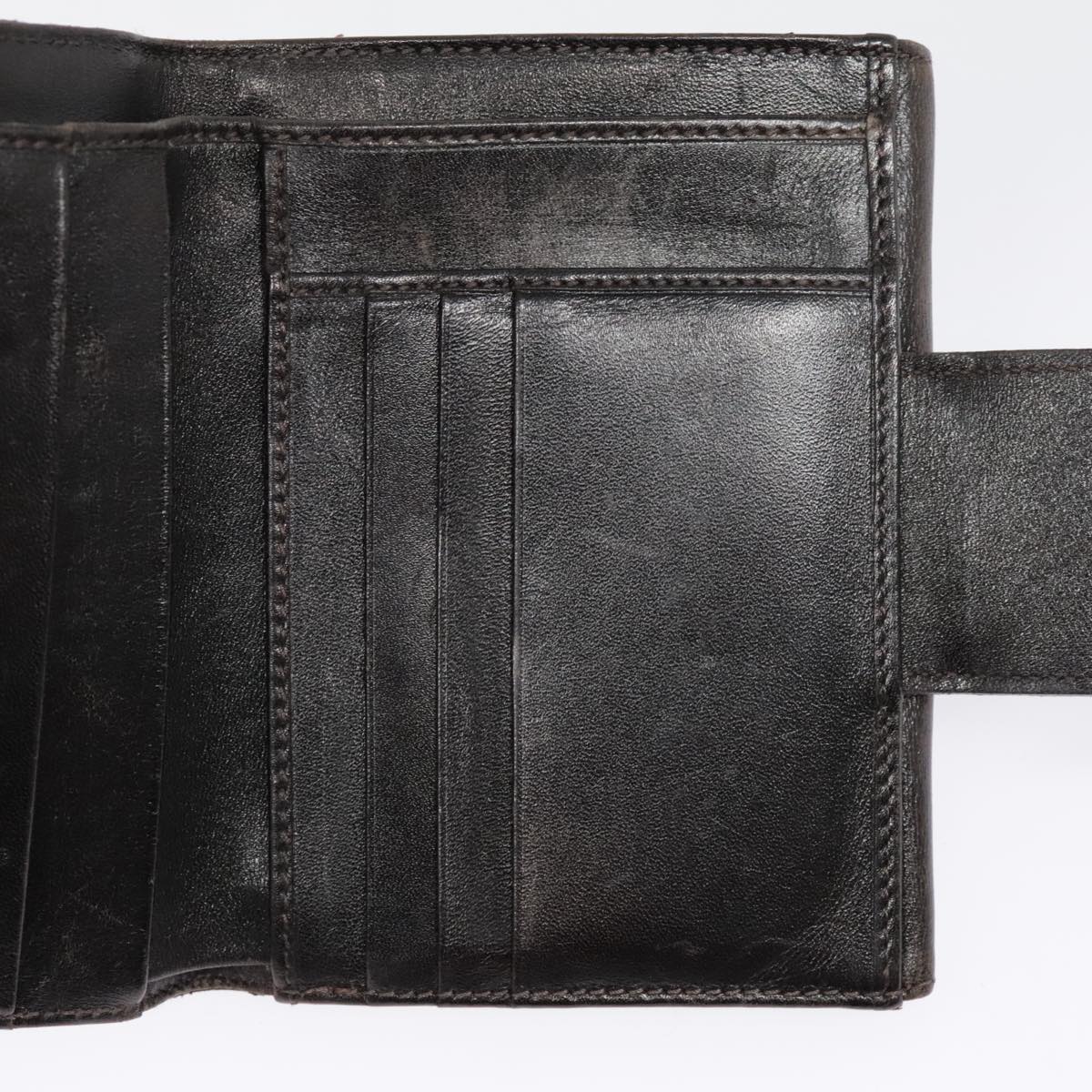 FENDI Zucca Canvas Wallet Black Brownyk15059