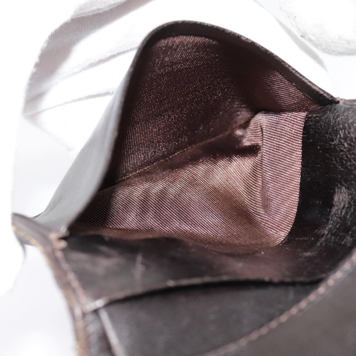 FENDI Zucca Canvas Wallet Black Brownyk15059