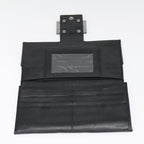 FENDI Zucchino Canvas Long Wallet Black Silveryk15074