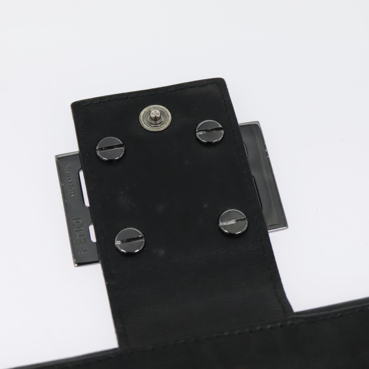 FENDI Zucchino Canvas Long Wallet Black Silveryk15074