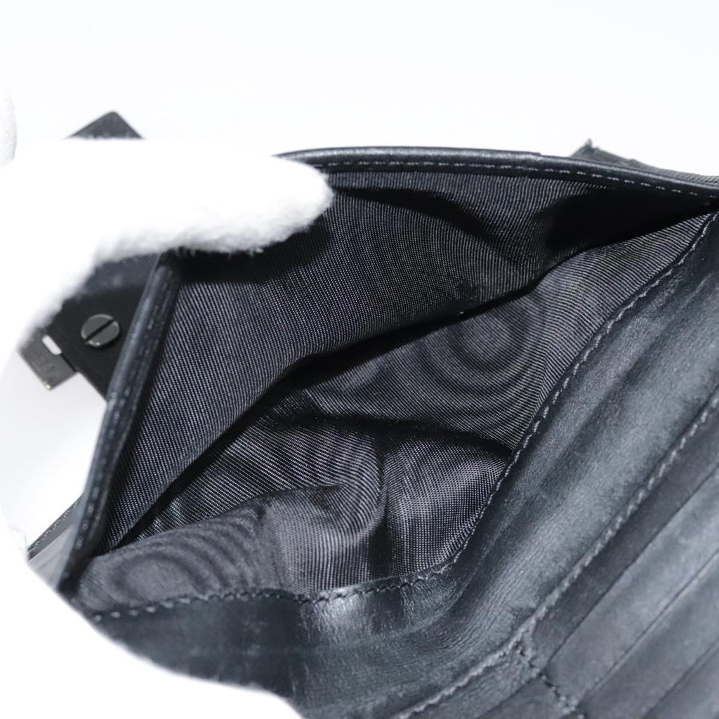 FENDI Zucchino Canvas Long Wallet Black Silveryk15074