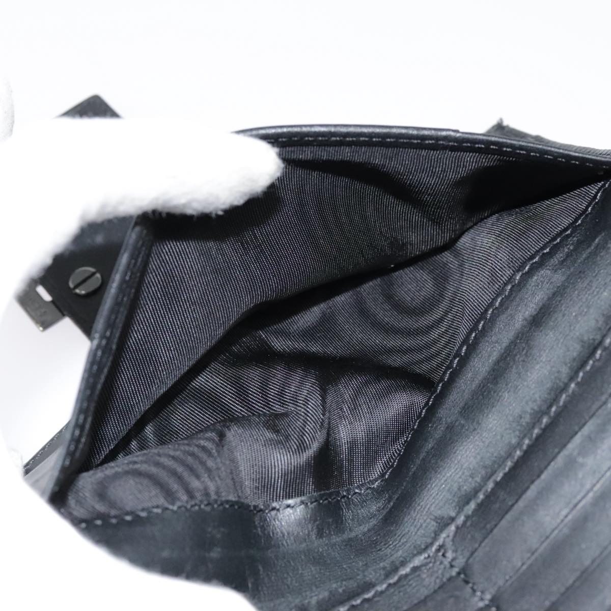 FENDI Zucchino Canvas Long Wallet Black Silveryk15074