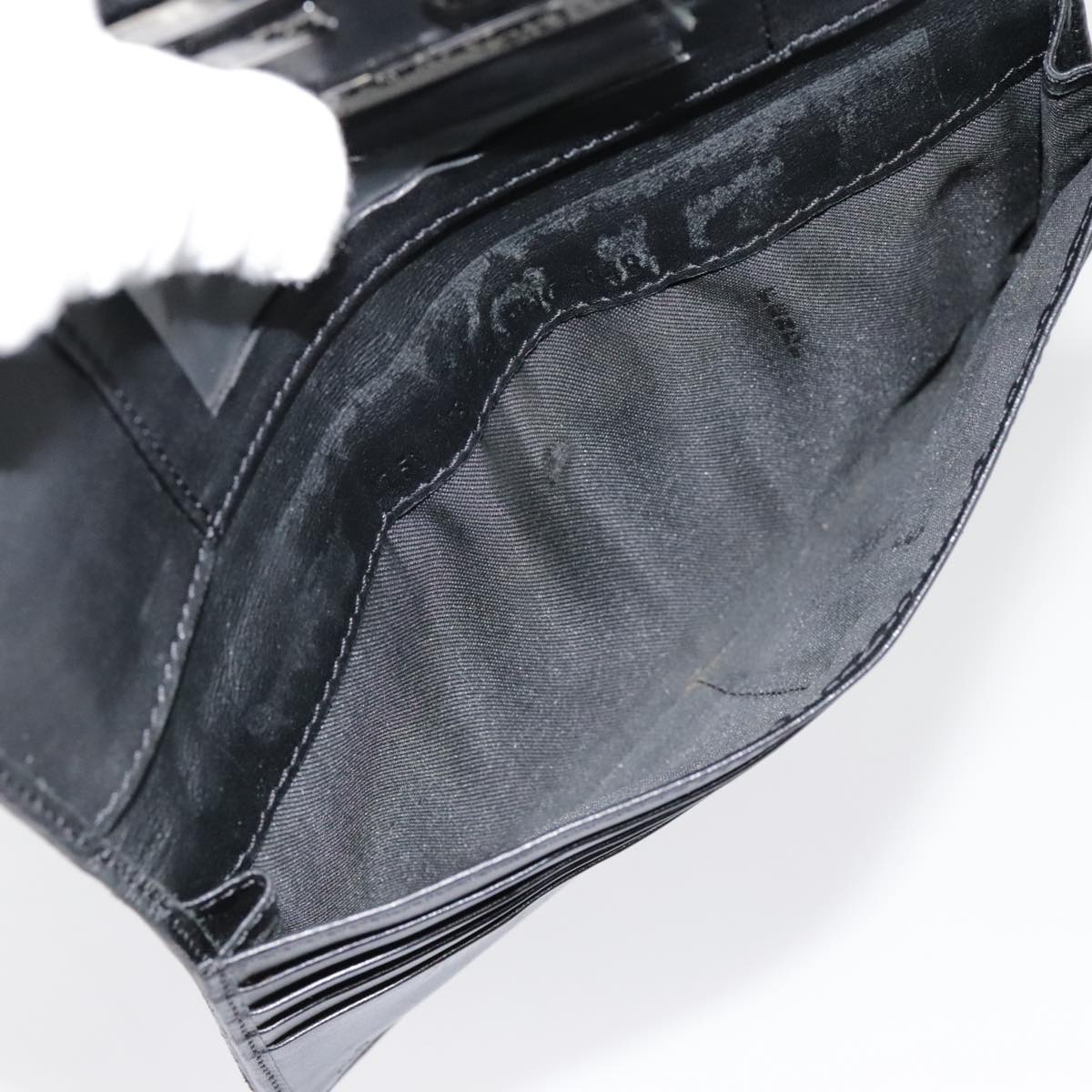 FENDI Zucchino Canvas Long Wallet Black Silveryk15074