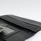 FENDI Zucchino Canvas Long Wallet Black Silveryk15074