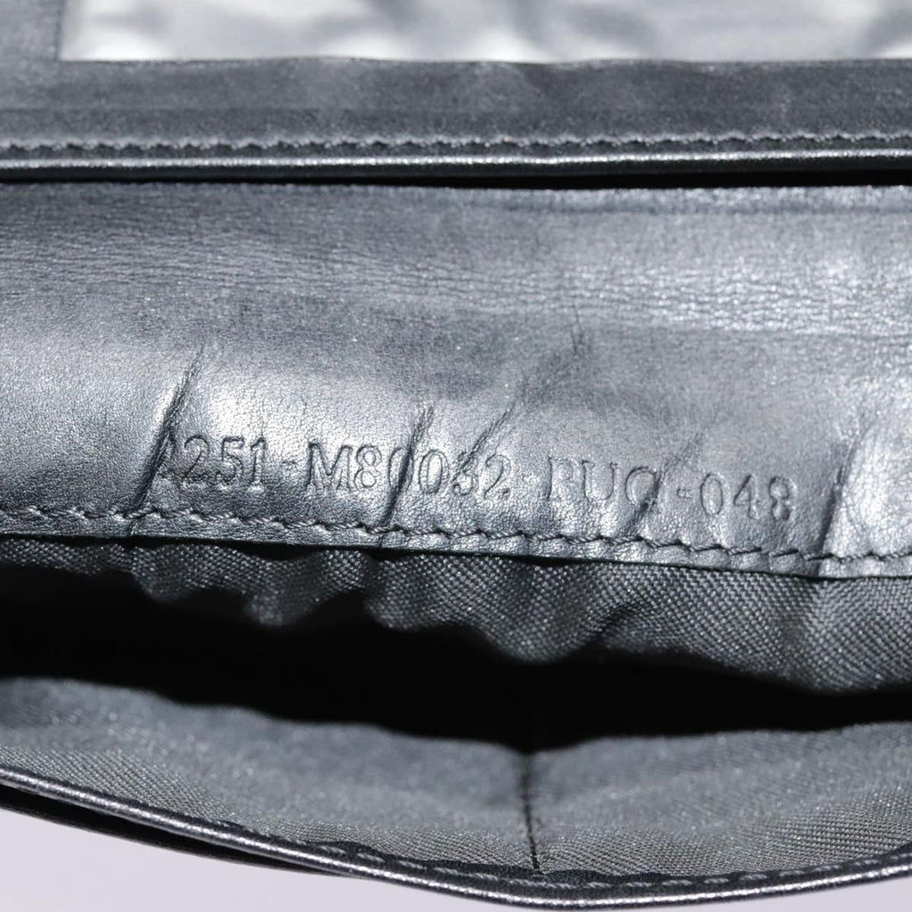 FENDI Zucchino Canvas Long Wallet Black Silveryk15074