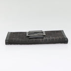 FENDI Zucchino Canvas Long Wallet Black Silveryk15074