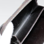 FENDI Zucca Canvas Compact Wallet Black Brown Silveryk15087