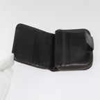 FENDI Zucca Canvas Compact Wallet Black Brown Silveryk15087