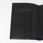 FENDI Zucchino Canvas Compact Wallet Black Brown Silveryk15088