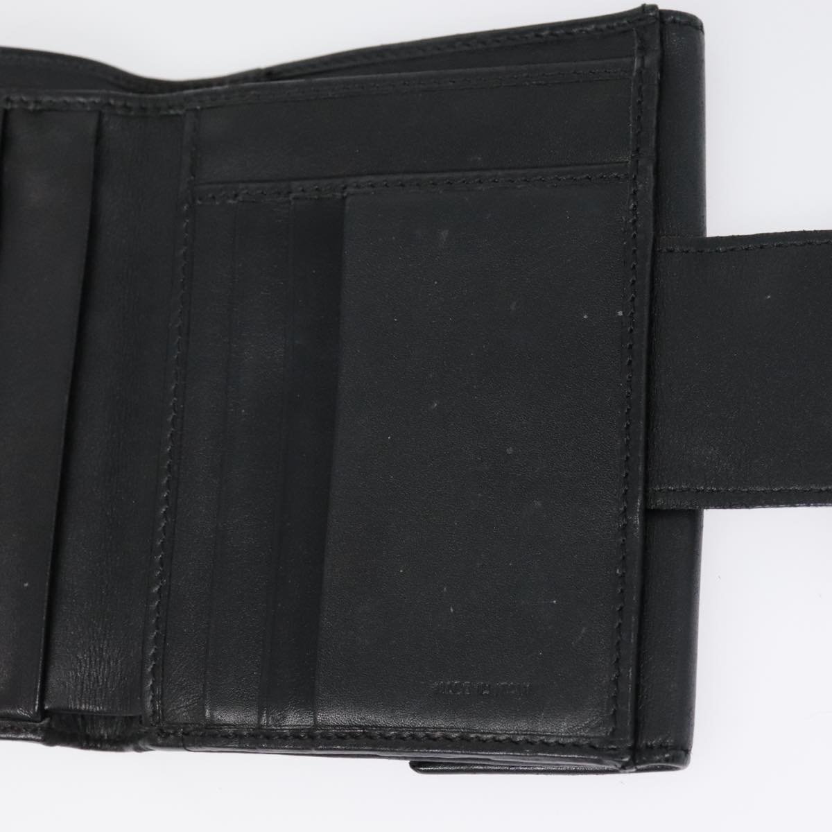 FENDI Zucchino Canvas Compact Wallet Black Brown Silveryk15088