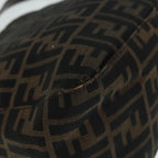 FENDI Zucca Canvas Mamma Baguette Shoulder Bag Brown Black Silveryk15163