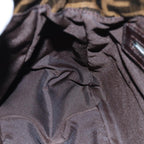 FENDI Zucca Canvas Mamma Baguette Shoulder Bag Brown Black Silveryk15179A