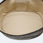 FENDI Zucca Canvas Vanity Pouch Brown Black Silveryk15192