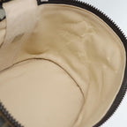 FENDI Zucca Canvas Vanity Pouch Brown Black Silveryk15192