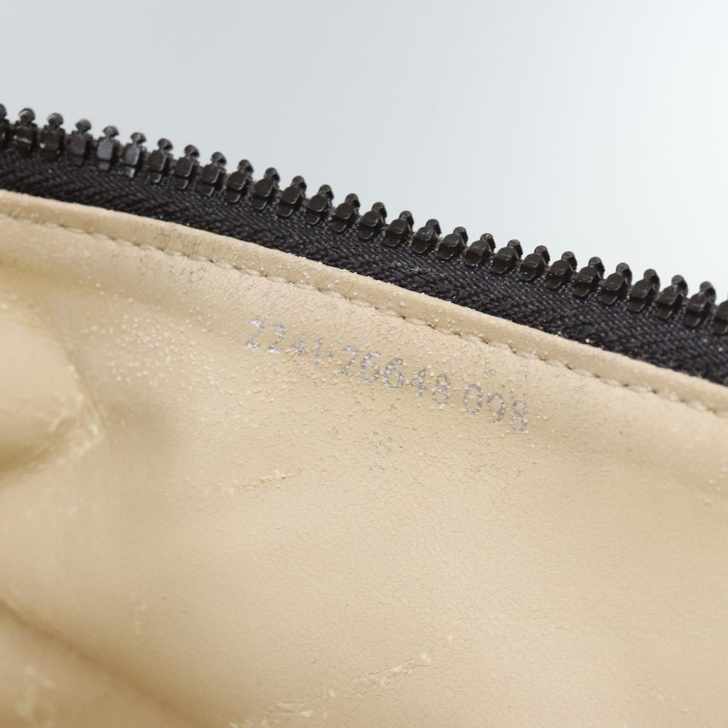 FENDI Zucca Canvas Vanity Pouch Brown Black Silveryk15192