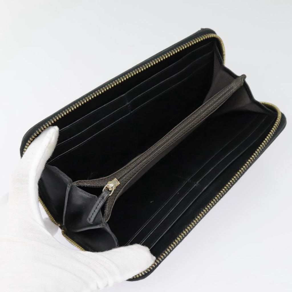 FENDI Zucca Canvas Wallet Black Brown goldyk15225