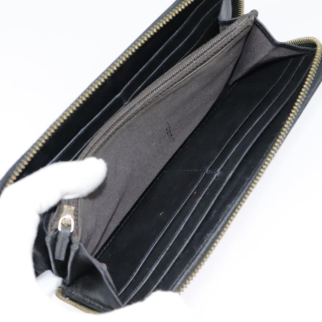 FENDI Zucca Canvas Wallet Black Brown goldyk15225