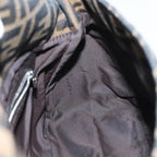 FENDI Zucca Canvas Mamma Baguette Shoulder Bag Brown Black Silveryk15236