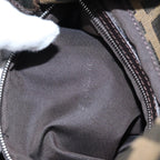 FENDI Zucca Canvas Mamma Baguette Shoulder Bag Brown Black Silveryk15236