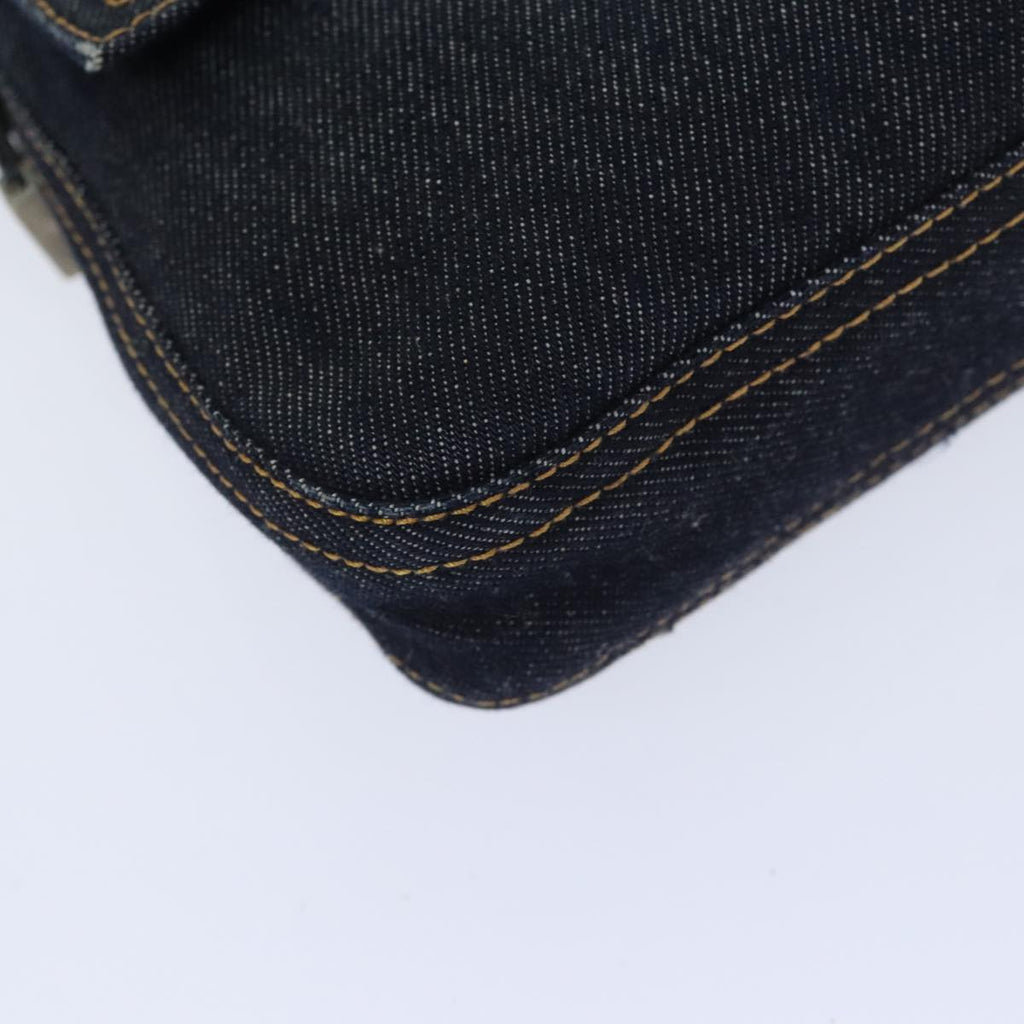 FENDI Mamma Baguette Shoulder Bag Denim Navy Silveryk15240A