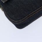 FENDI Mamma Baguette Shoulder Bag Denim Navy Silveryk15240A