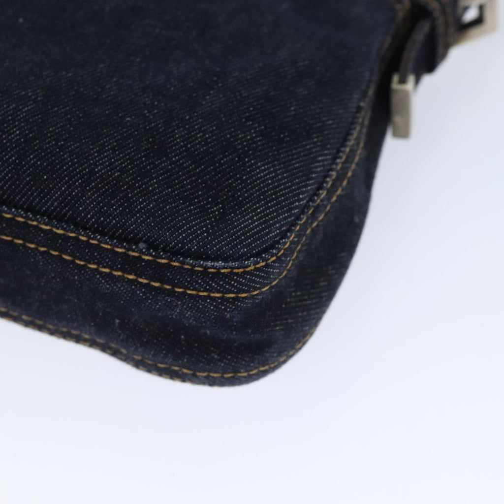 FENDI Mamma Baguette Shoulder Bag Denim Navy Silveryk15240A