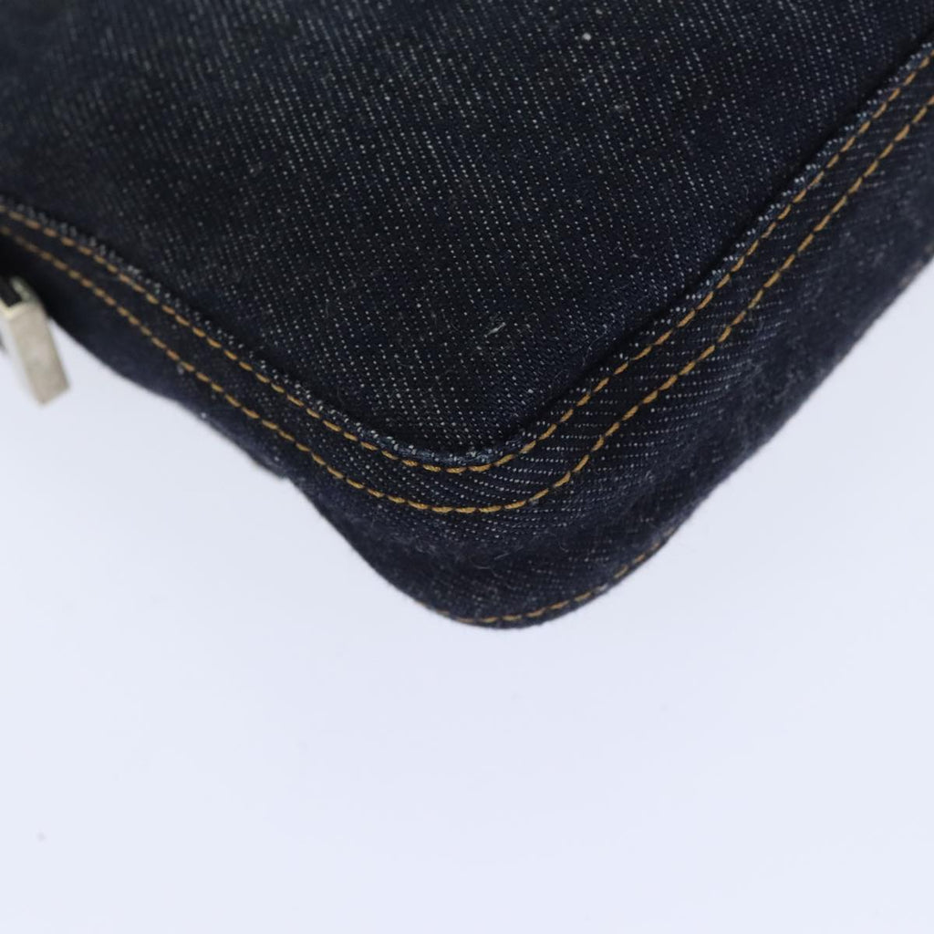 FENDI Mamma Baguette Shoulder Bag Denim Navy Silveryk15240A