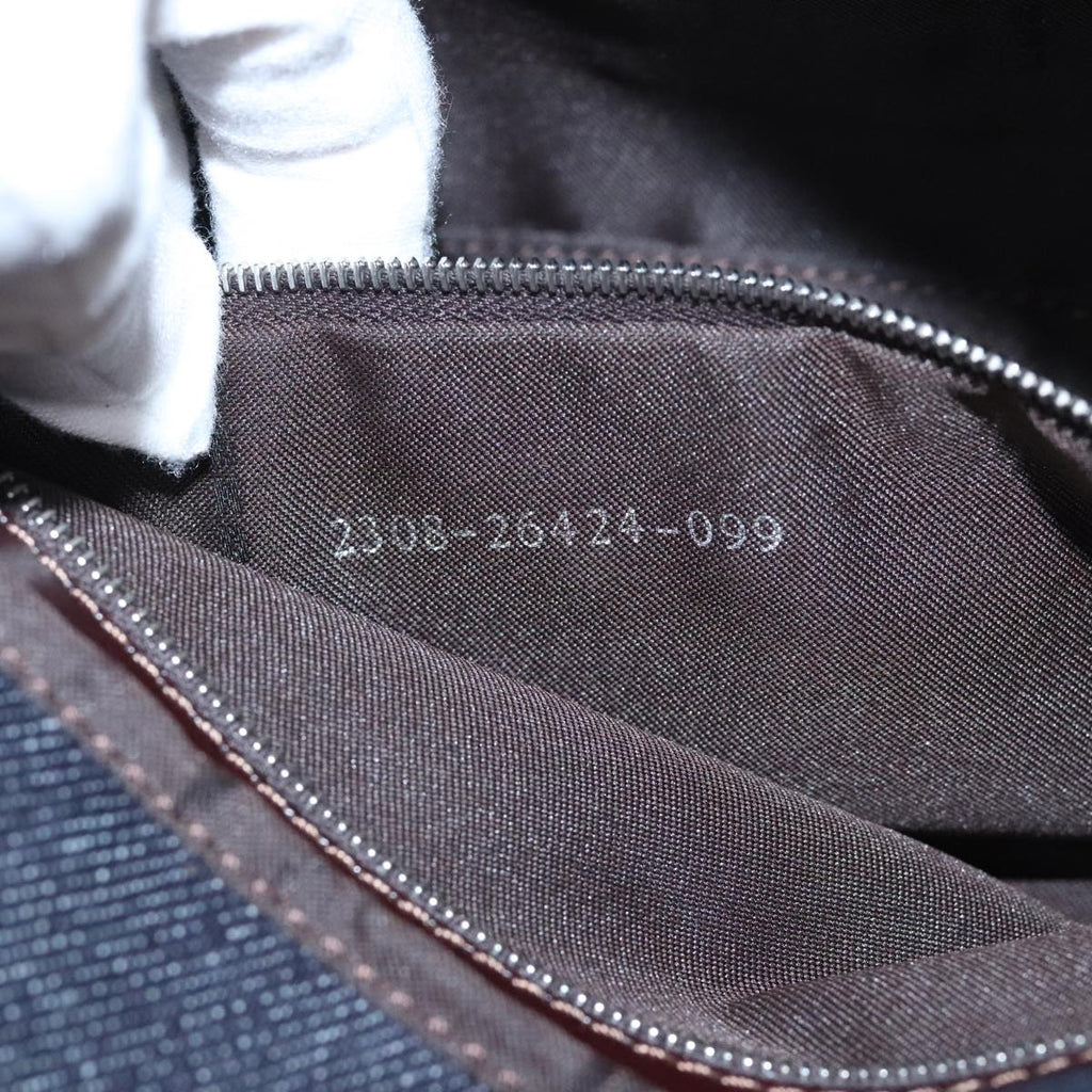 FENDI Mamma Baguette Shoulder Bag Denim Navy Silveryk15240A